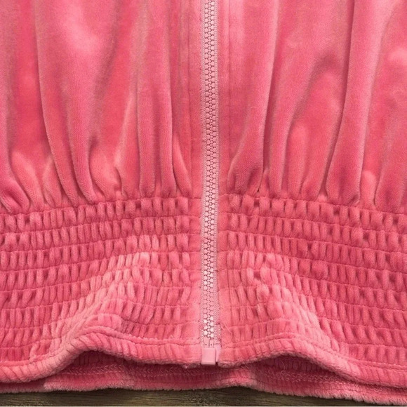 EUC Anthropologie Saturday Sunday Barbie pink velour zip-up hoodie. Small. - Picture 6 of 11